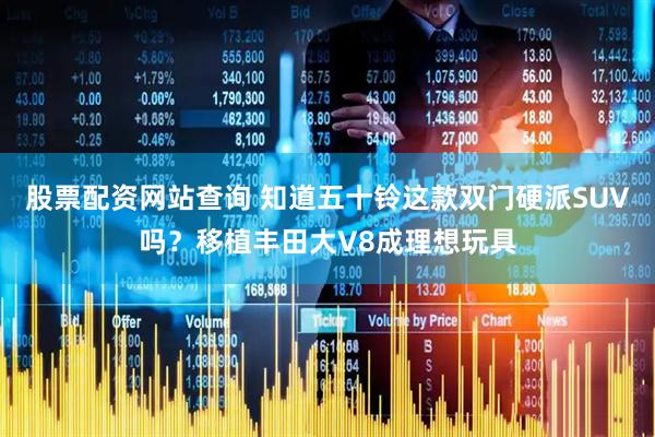 股票配资网站查询 知道五十铃这款双门硬派SUV吗？移植丰田大V8成理想玩具
